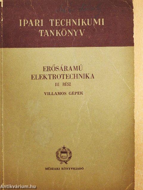 Erősáramú elektrotechnika III.