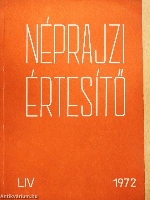 Néprajzi értesítő LIV.