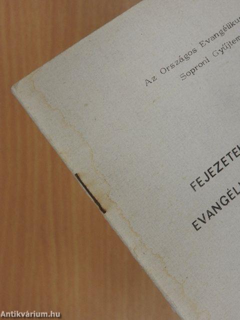 Fejezetek a nyugat-dunántúli evangélikus iskolák történetéből I.