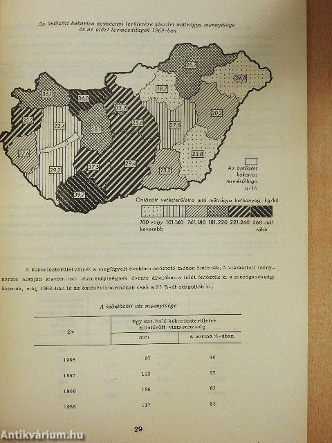Öntözéses gazdálkodás az 1966-1969 években