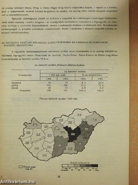 Öntözéses gazdálkodás az 1966-1969 években