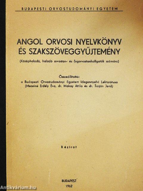 Angol orvosi nyelvkönyv és szakszöveggyűjtemény