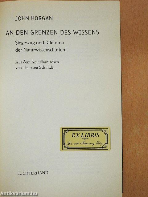 An den Grenzen des Wissens