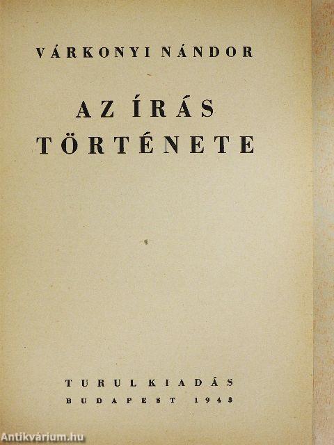 Az írás története