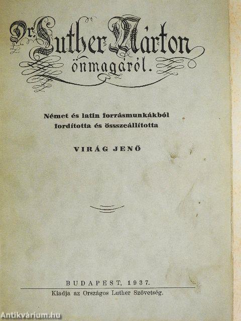 Luther Márton önmagáról