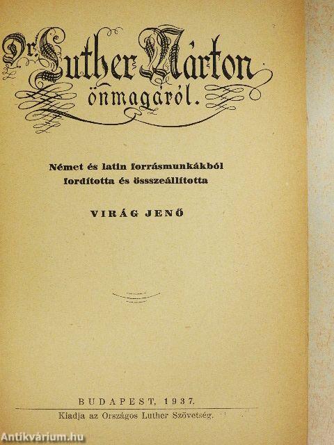 Luther Márton önmagáról