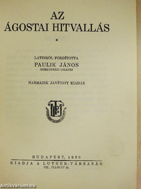 Az ágostai hitvallás