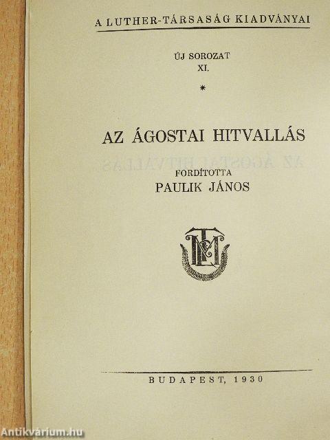 Az ágostai hitvallás