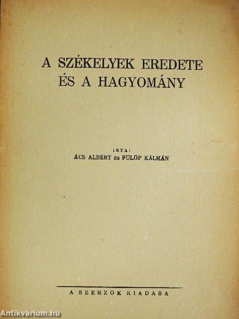 A székelyek eredete és a hagyomány