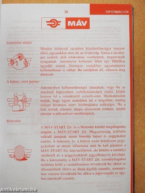 Közforgalmú menetrend 2008-2009