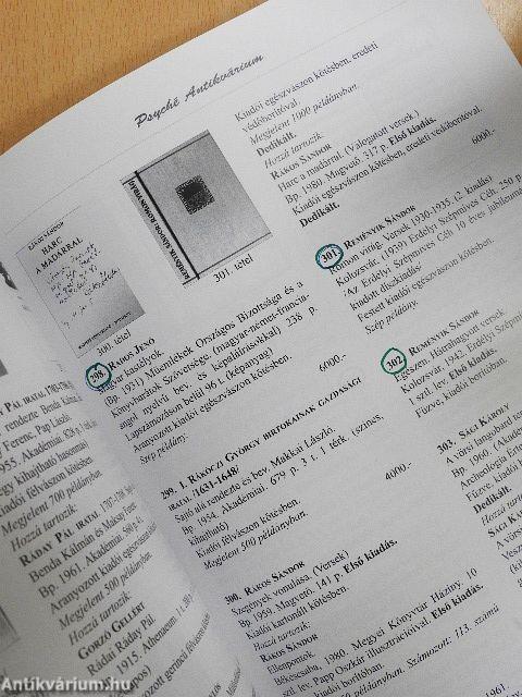 A Psyché Antikvárium 10. árverése