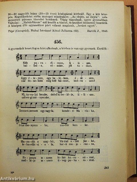 A magyar népzene tára I.