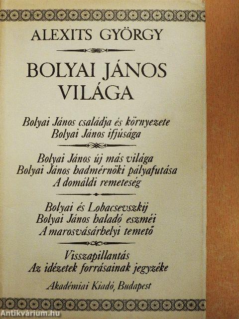 Bolyai János világa