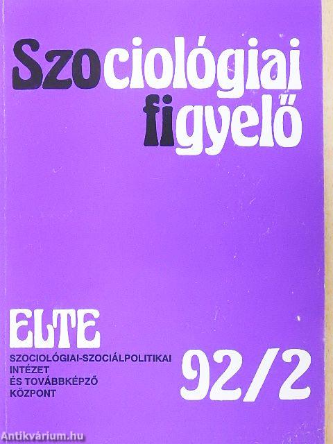 Szociológiai figyelő 1992/2.