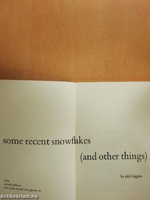 Some recent snowflakes