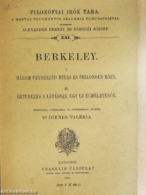 Három párbeszéd Hylas és Philonous közt/Értekezés a látásnak egy uj elméletéről