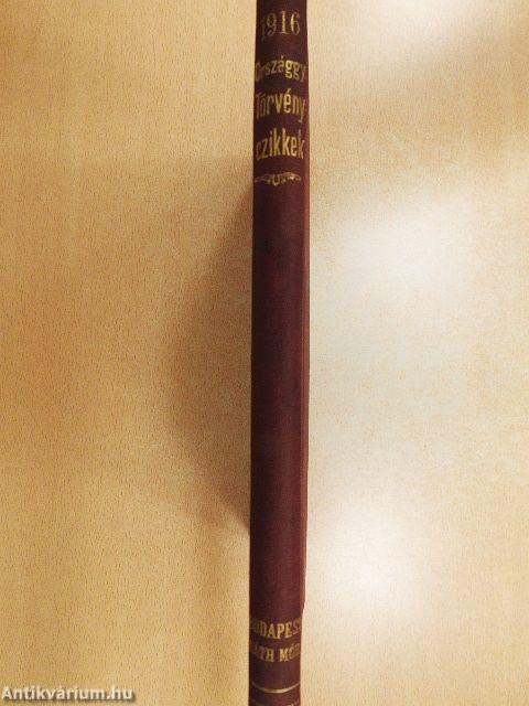 1916-dik évi országgyűlési törvénycikkek