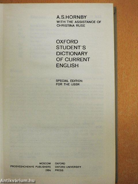 Oxford Student's Dictionary of Current English