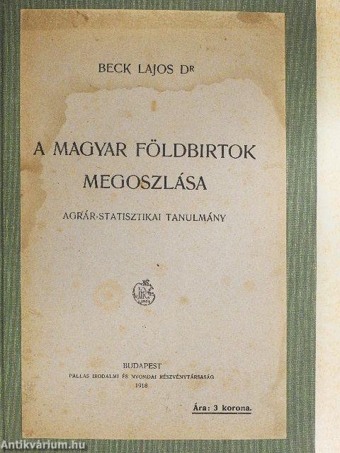 A magyar földbirtok megoszlása