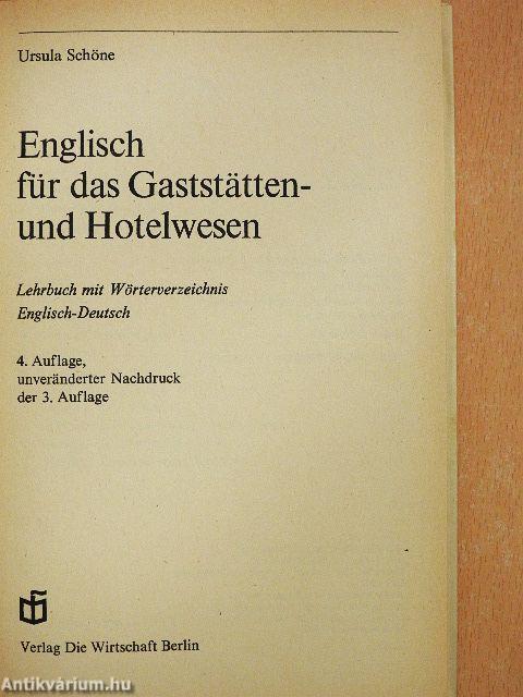 Englisch für das Gaststätten- und Hotelwesen