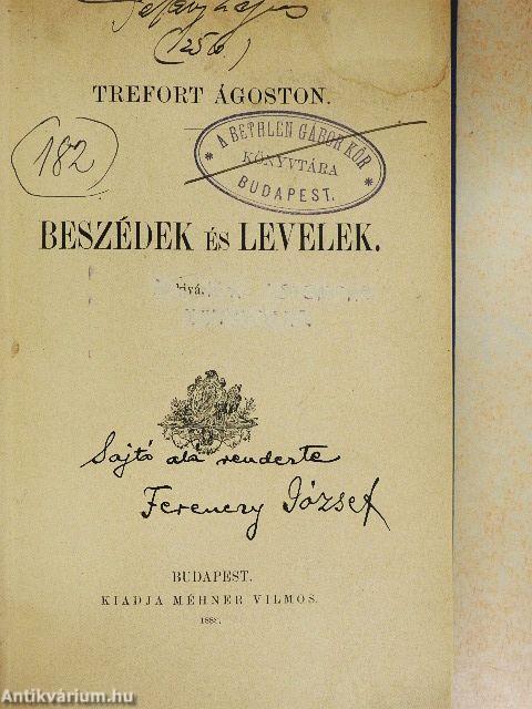 Beszédek és levelek