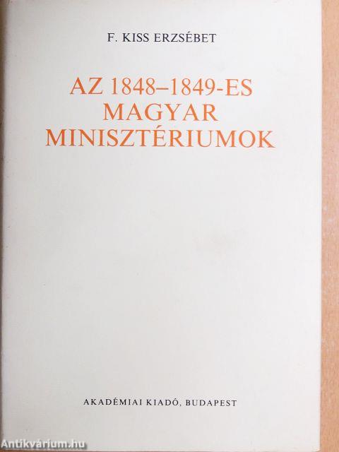 Az 1848-1849-es magyar minisztériumok