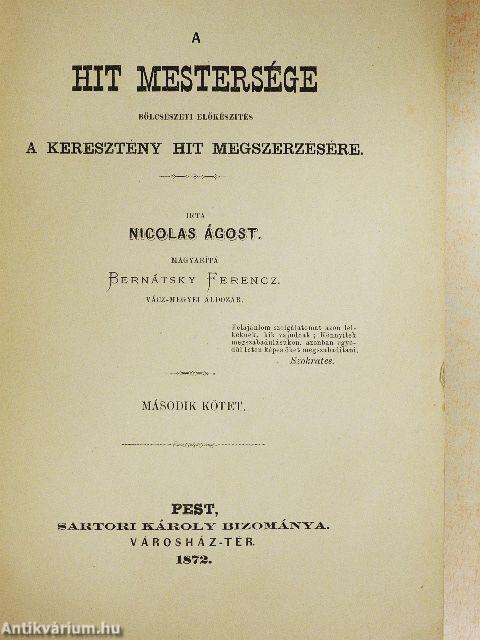 A hit mestersége II. (töredék)
