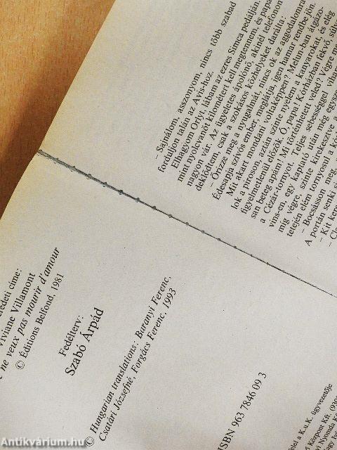 Nem akarok belehalni a szerelembe