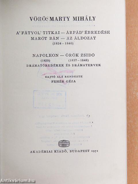 A' fátyol' titkai - Árpád' ébredése/Marót bán - Az áldozat/Napoleon - Örök zsidó