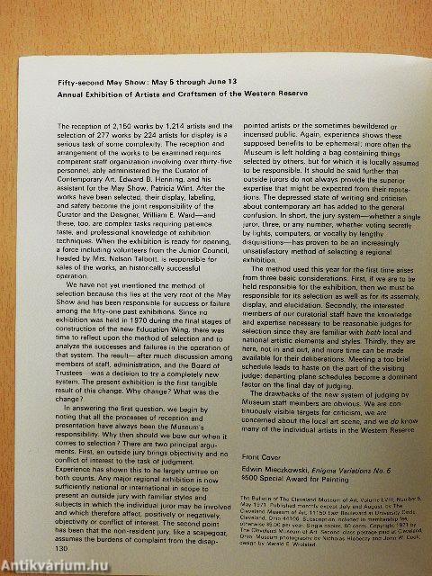 The Bulletin of the Cleveland Museum of Art May 1971