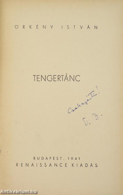 Tengertánc (dedikált példány)