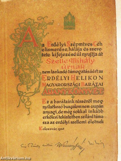 Az Erdélyi Helikon magyarországi barátainak Aranykönyve 1937