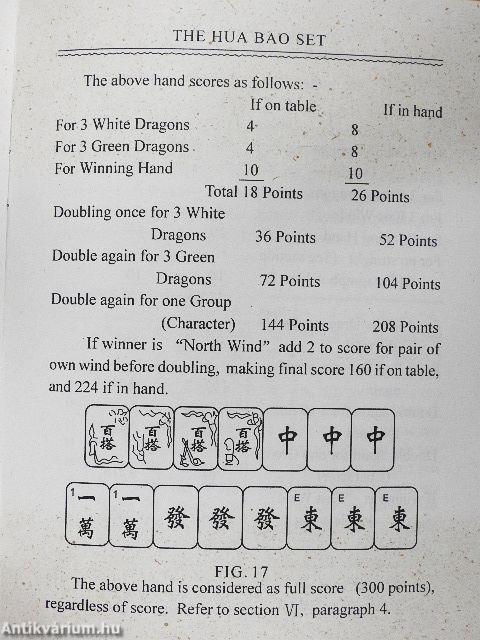 Standard Rules for the Chinese Domino Game of Hua Bao