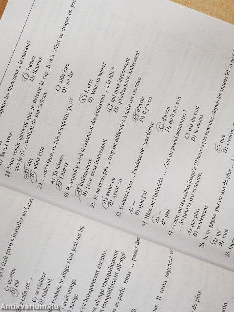 Gyakorlókönyv a francia írásbeli nyelvvizsgához