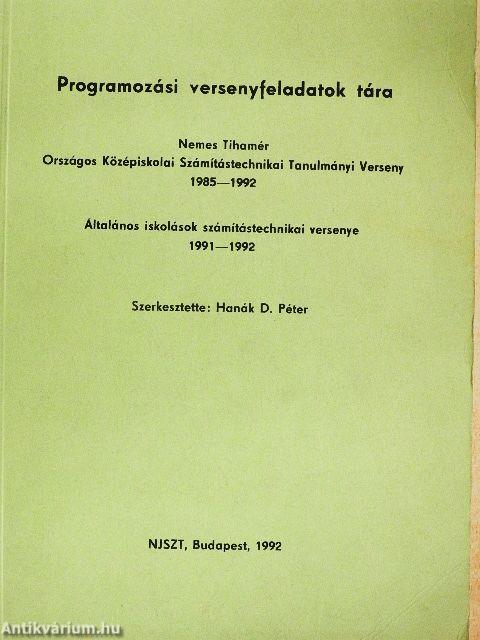 Programozási versenyfeladatok tára