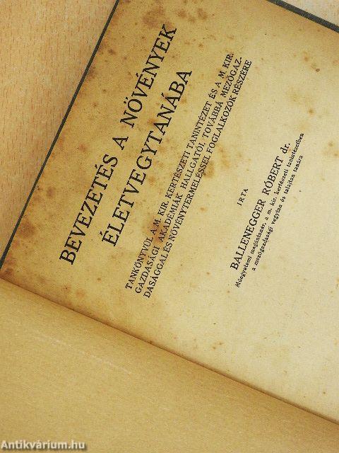 Bevezetés a növények életvegytanába