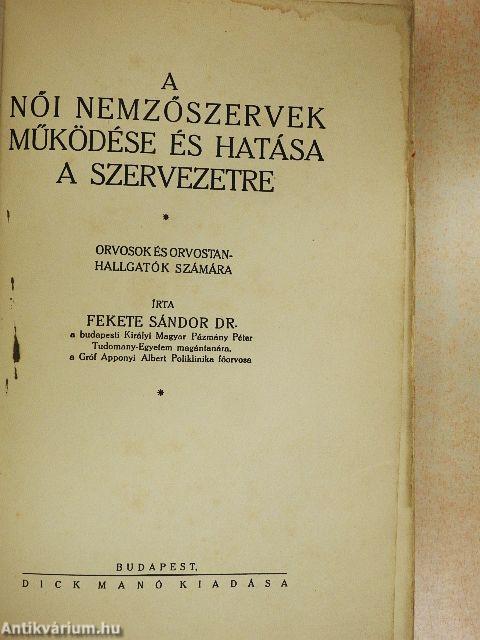A női nemzőszervek működése és hatása a szervezetre