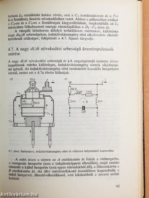A tirisztorok kapcsolástechnikája