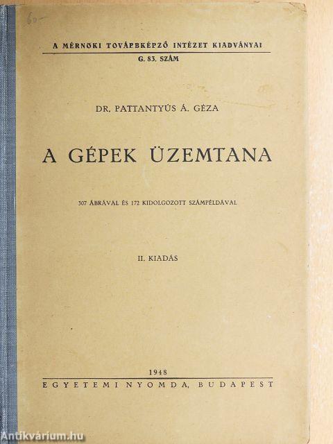 A gépek üzemtana