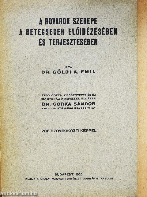 A rovarok szerepe a betegségek előidézésében és terjesztésében