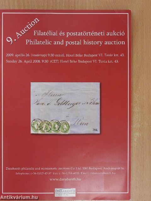 9. Filatéliai és postatörténeti aukció 