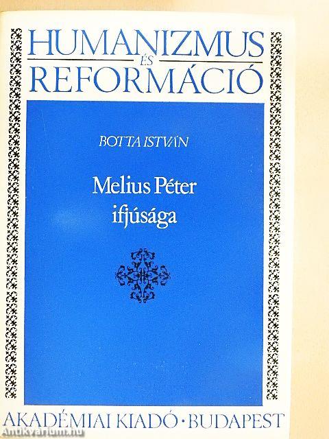 Melius Péter ifjúsága