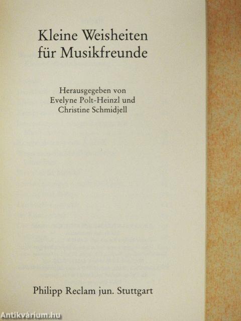 Kleine Weisheiten für Musikfreunde