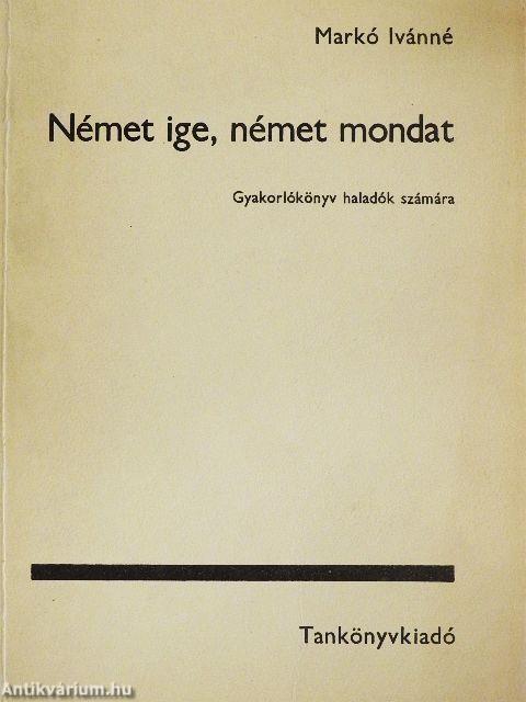 Német ige, német mondat