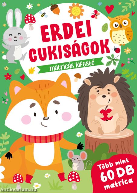 Erdei cukiságok matricás kifestő