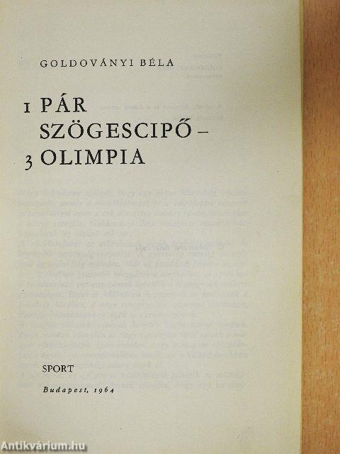 1 pár szögescipő - 3 olimpia