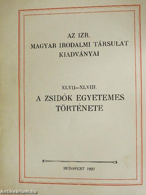 A zsidók egyetemes története I. (töredék)