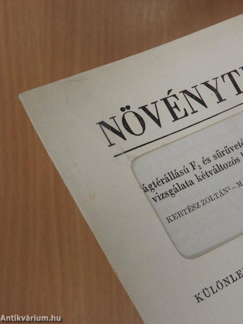 Tágtérállású F2 és sűrűvetésű F3 őszi búza generációk összefüggés vizsgálata kétváltozós korrelációval és főkomponensanalízissel 