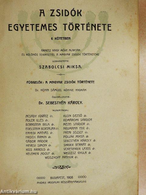 A zsidók egyetemes története V/I-II.