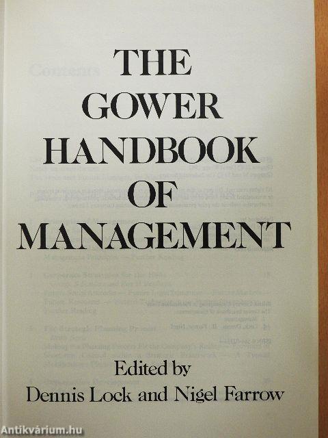 The Gower Handbook of Management